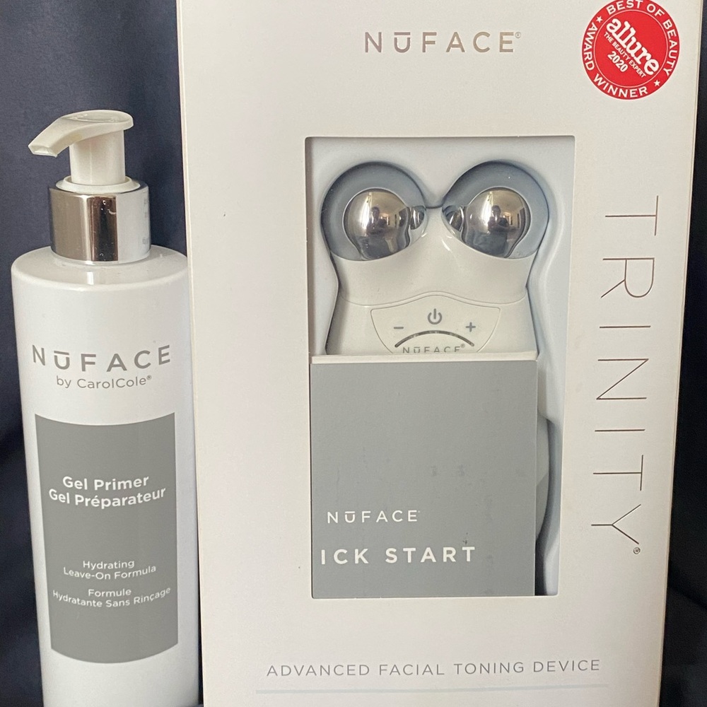 Nuface Trinity Microcurrent Facial Toning Device with 10oz Gel